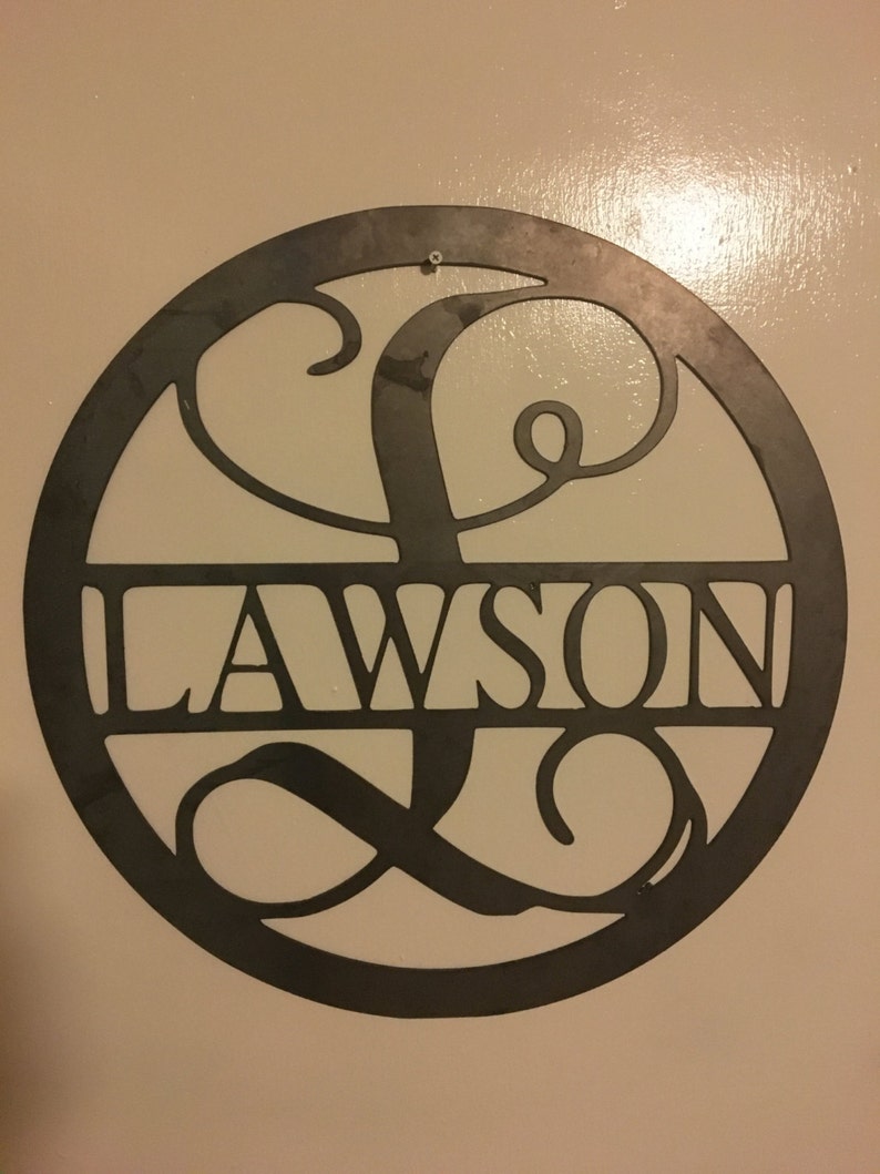 Download Last name monogram door hanger | Etsy