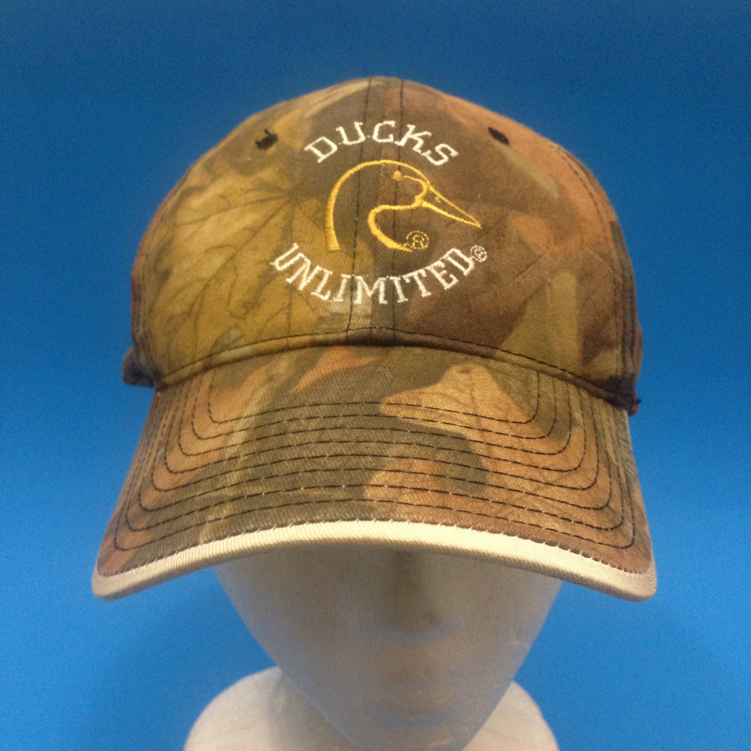 Vintage Ducks unlimited Adjustable camo hunting hat cap Etsy