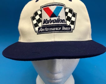 Vintage Valvoline performance team Snapback Hat Adjustable 1990s Racing nascar