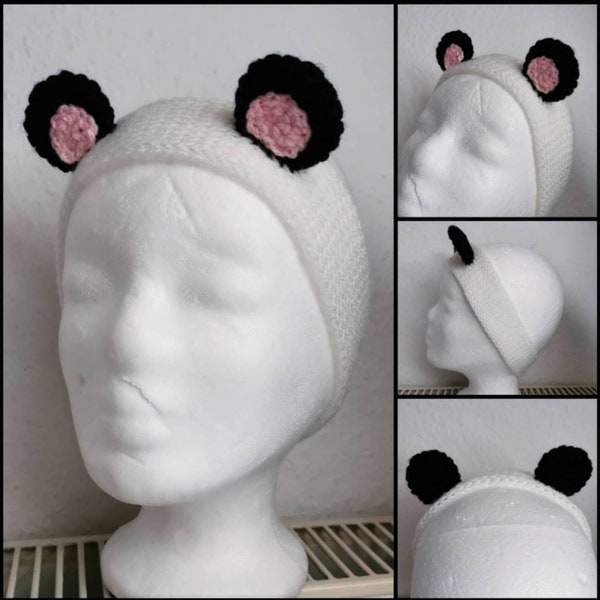 panda headband/hairband, hair accessoires, cute headband, gift for her, halloween costume, harajuku fashion, cute cosplay, panda ears