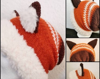 Flauschige Roter Panda Mütze, Kawaii Mütze, süßes Cosplay, Furry Mütze, Anime Beanie, Fairykei, cute hat, animal hat, Lolita Accessoires