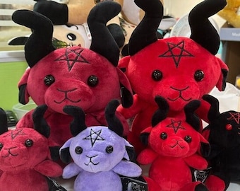 Baphomet Goat Plushie – Gothic Goat Stuffed Animal, Occult Toy, Witchy Gift
