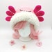 Axolotl Beanie, kawaii fluffy hat