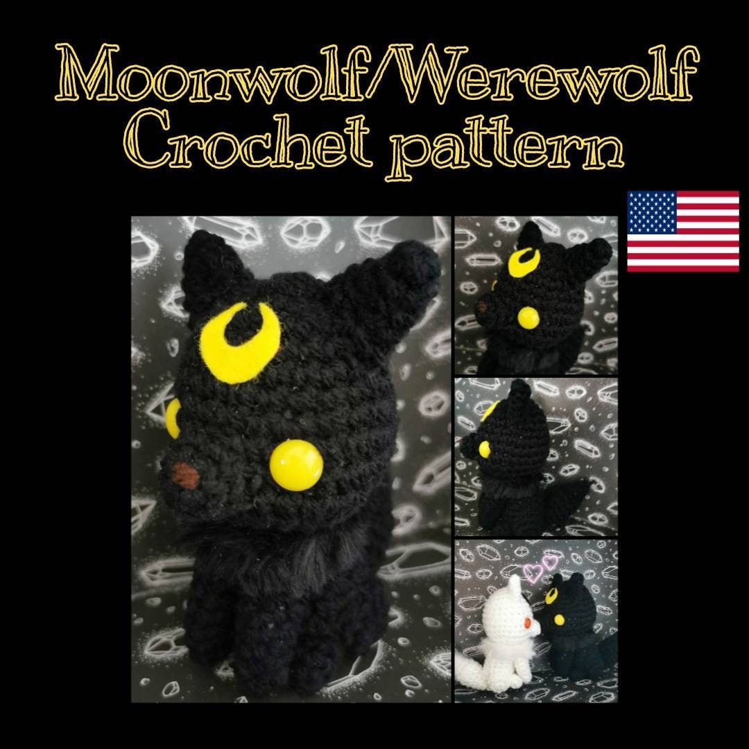 30 Wolf Crochet Patterns to Stitch for Woodland Decor, Gifts, and Amigurumi Displays 23 Moon Wolf / Werewolf Crochet Pattern