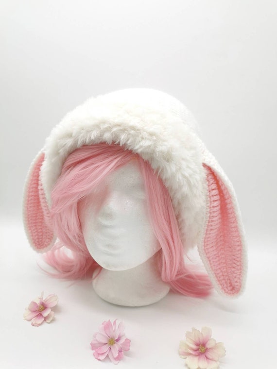 FR2 月桃　Rabbit Ears Beanie Fluffy Bunny Beanie, Rabbit Hat - Etsy Norway