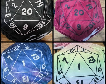 W20 pillow, D20 pillow, pen and paper, dungeons and dragons, nerd gift