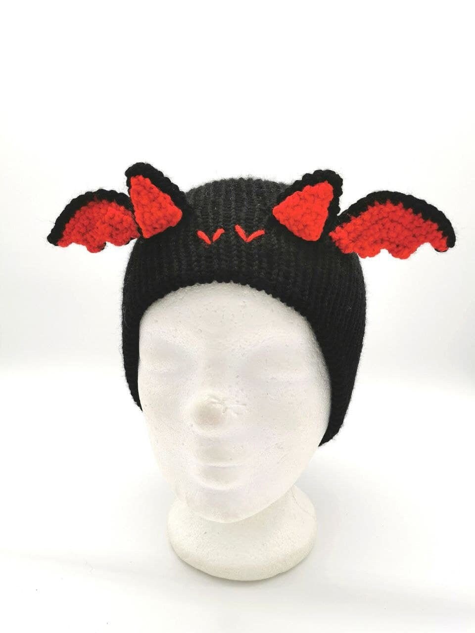 Bat Plush / Bat Beanie, Indie clothing /  alt clothing made with Love !