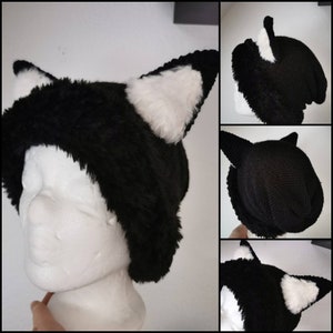 fluffy Cat Hat, Cute Winter Hat, Neko Cosplay, Pastel Goth Clothing, Harajuku Accessories, Anime Beanie, Otaku Hat, Halloween Cat, Lolita