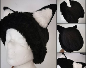 fluffy Cat Hat, Cute Winter Hat, Neko Cosplay, Pastel Goth Clothing, Harajuku Accessories, Anime Beanie, Otaku Hat, Halloween Cat, Lolita