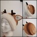 GLITTER Knitted deer hat, fluffy earmuffs, warm winter clothing, kawaii beanie, otaku gift, roe deer beanie, cosplay accessoires, cute hat 