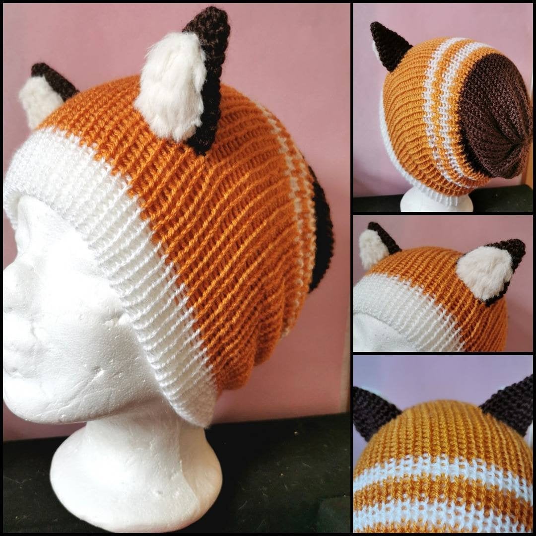 Red Panda Beanie Lolita Accessoires Cute Cosplay Furry Hat Etsy Singapore