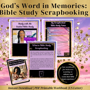 Bible Study Scrapbooking, Guided Bible Study, Blank Printable Bible Study Notes Pages, Bible Journaling Printable, Bible Study Workbook