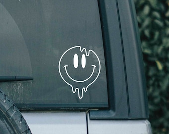 Solid Smiley Face Decal Car Decal Smiley Face Sticker Happy - Etsy