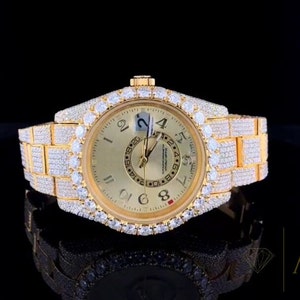 Luxury Moissanite Watch, Brilliant Cut VVS1 Moissanite Watch, Hip Hop Moissanite Watch, Luxury Watch Collection, Automatic Diamond Watches