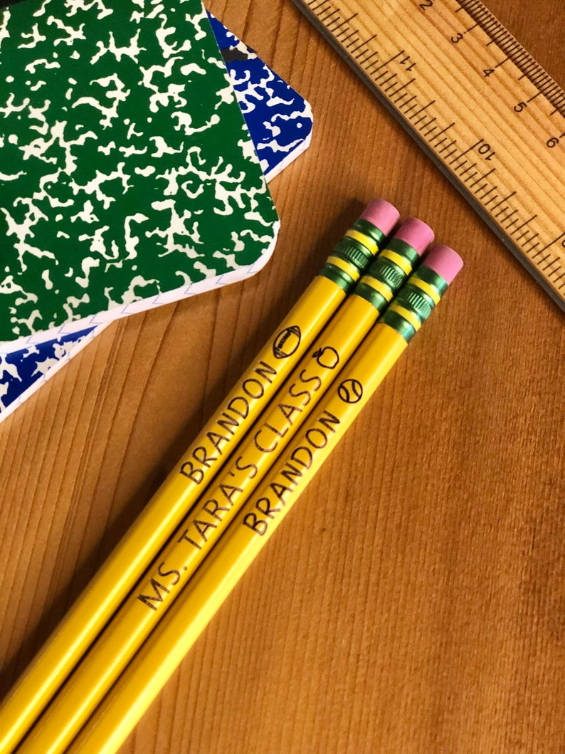 Personalized Pencil Ticonderoga Engraved Custom Name Pencil Back to School Teacher Gift Pencil With Name Birthday Gift Easter Bag Stuffer 2 image 4