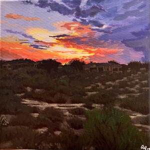 Desert Sunset - original acrylic painting