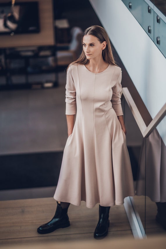 slim fit dress slacks Fit & Flare Jersey Dress in Grey for Kids – OMAMImini