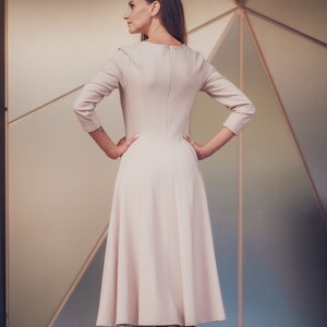 Premium Viscose fit & flare Midi Dress