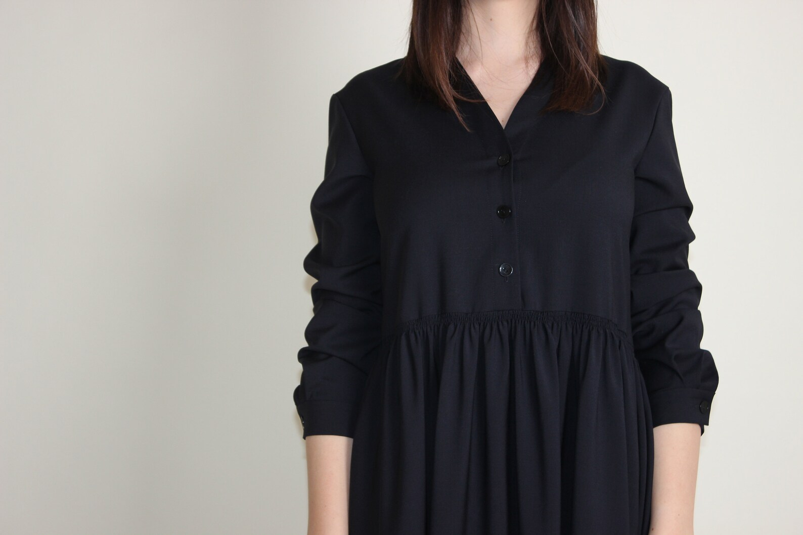 Elegant Wool Maxi Dress Long Wool Dress Everyday Dress With Etsy