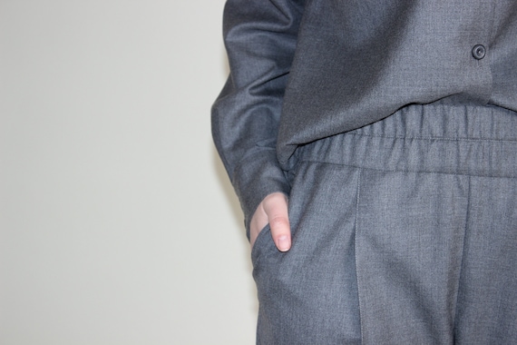 navy blue dress for baby girl Women Dress Pants With Pockets, Front Pleat Wool Pants, Everyday Warm Wool  Work Pants, Elastic Waistband Winter Trousers