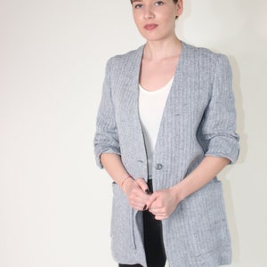 Linen jacket women, Heavy linen jacket, Summer blazer with pockets image 4