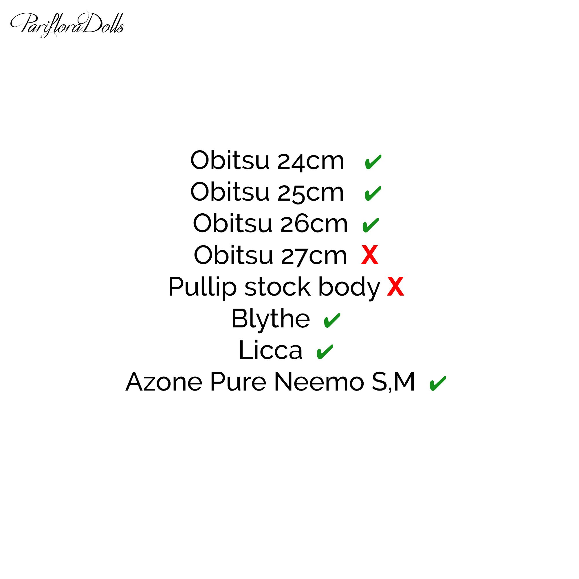 Underwear Obitsu 242526 cm and similar 16 scale dolls RA0001 Licca ...