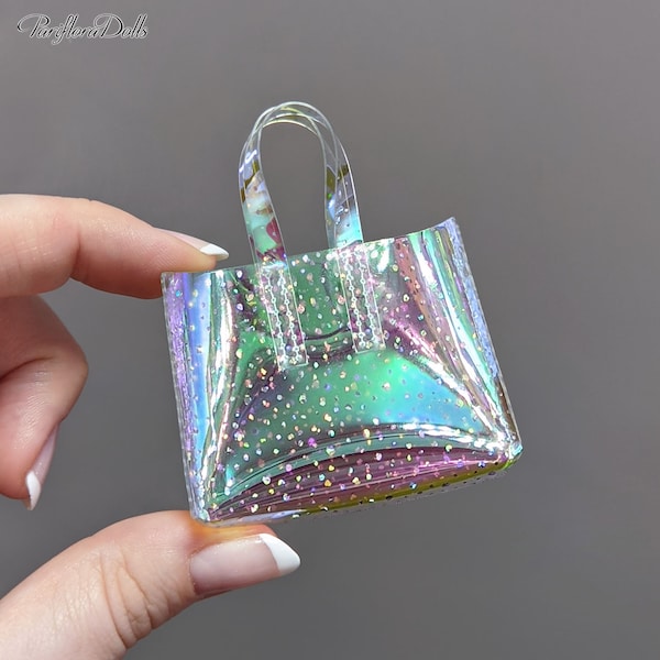 Small Clear Holographic Bag for 1/6 and 1/4 Dolls