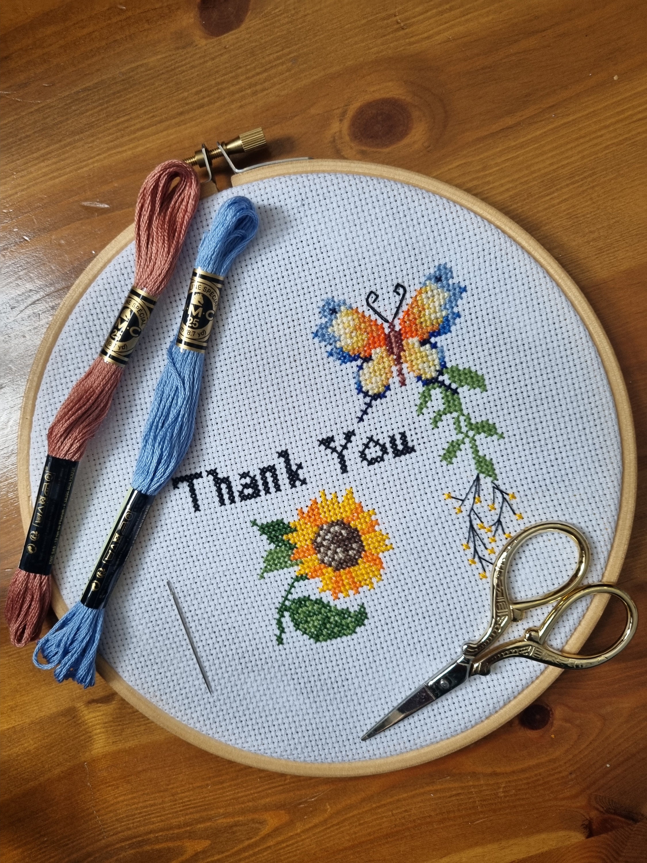 Thank You Cross Stitch Pattern Etsy