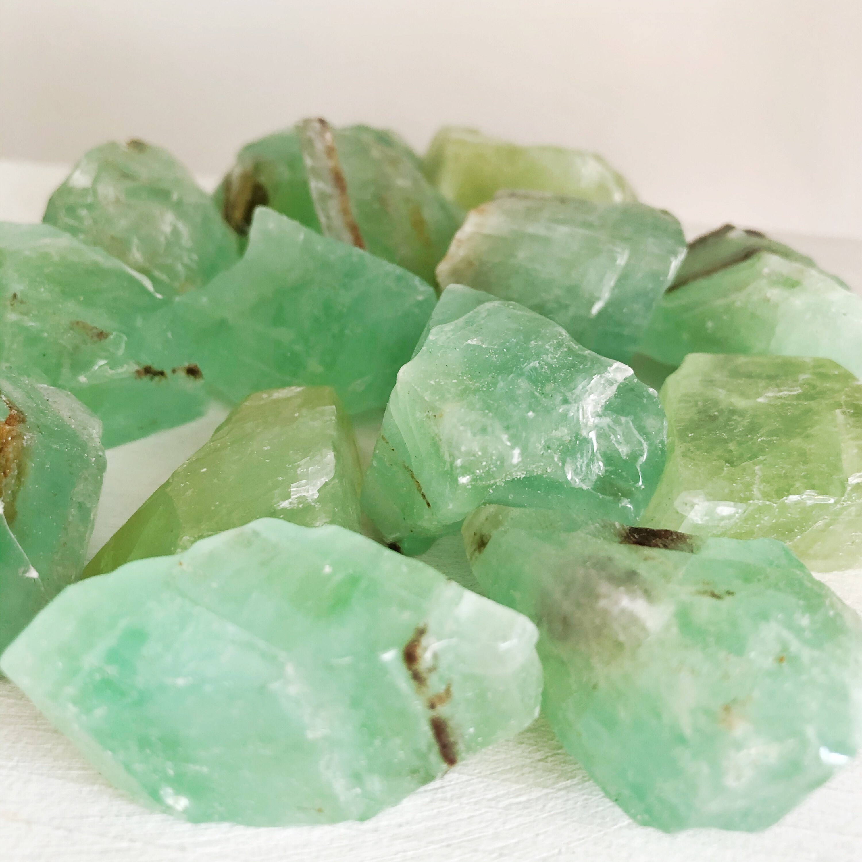 Green Calcite Raw Green Calcite Chunk Natural Calcite Raw Etsy