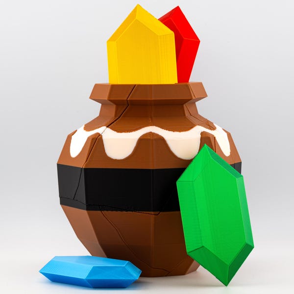 Olla rompible de Legend of Zelda con rupias