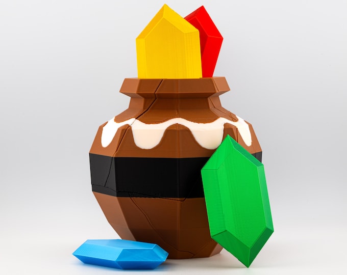 Legend of Zelda breakable pot with Rupees