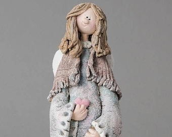 Guardian angel gift Pregnancy gift Expectant mother Pregnant ornament New baby gift Mom to be sculpture Mom to be gift Pregnancy art doll