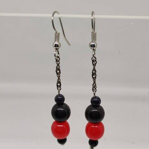 Boucles d'oreilles uniques Variations autour du rouge et du orange n°8