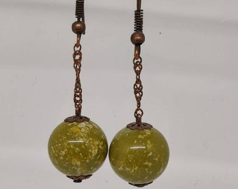 Boucles d'oreilles uniques - Variations autour du vert