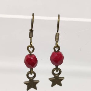 Boucles d'oreilles uniques Variations autour du rouge et du orange N°6