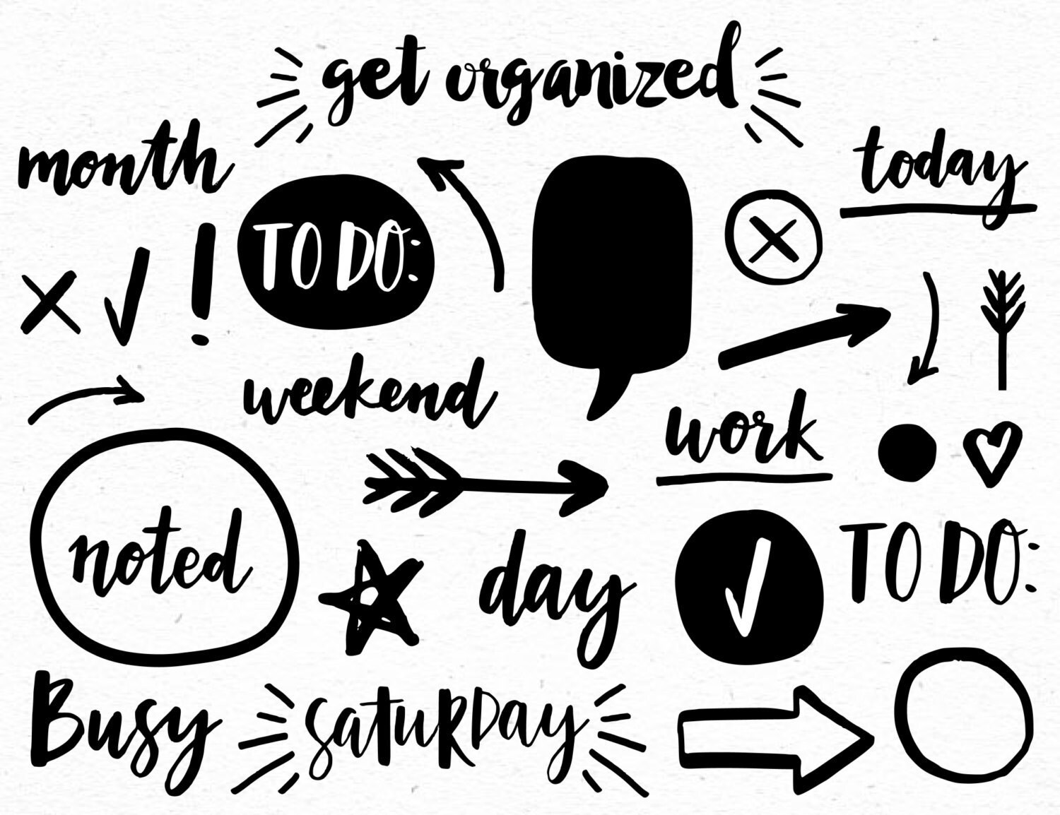 Planner Stickers Printable Clipart Png Digital Etsy