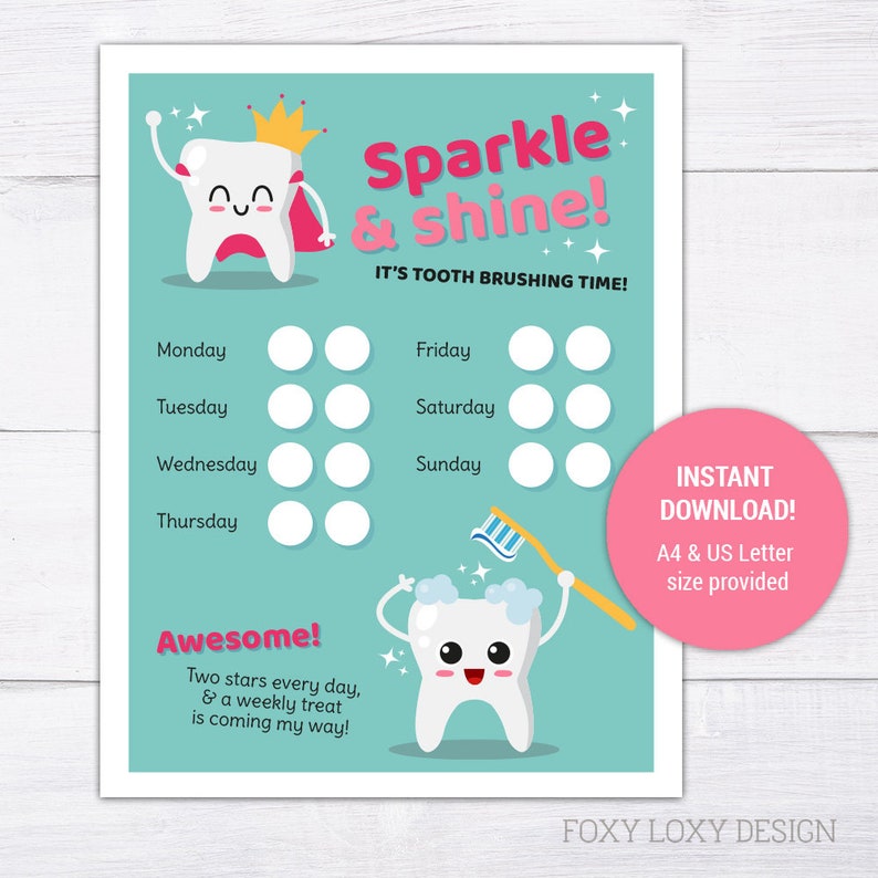 Tooth Brushing Reward Chart