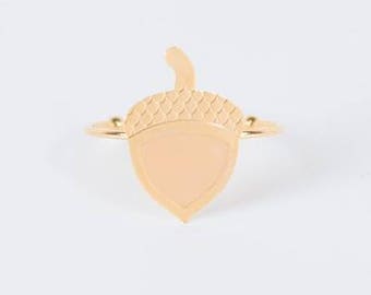 Ring adjustable gold filled tassel