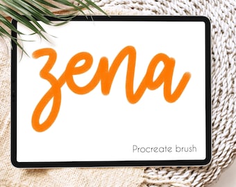 Procreate brush, procreate brushes, procreate hand lettering brush, hand drawn, procreate highlighter brush, handwriting brush, marker brush