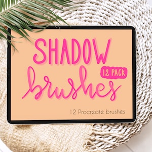 Procreate shadow brush set, procreate brushes, procreate hand lettering brush pack, hand drawn, procreate calligraphy brush, ipad pro