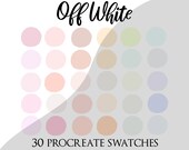 Procreate palette swatches, procreate color palette, neutral palette, brushes, off white, neutrals palette, neutral colours, pastel shades