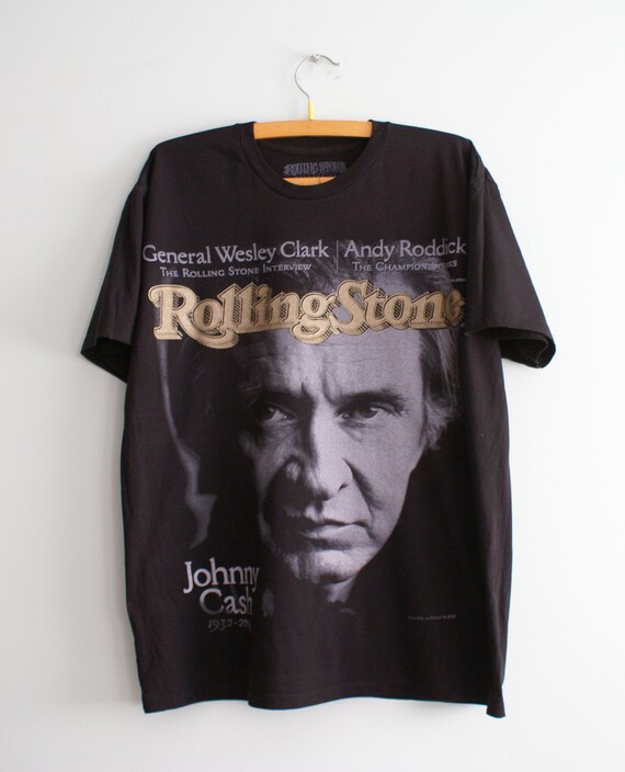Johnny Cash t-shirt, Rolling Stone Magazine shirt,
