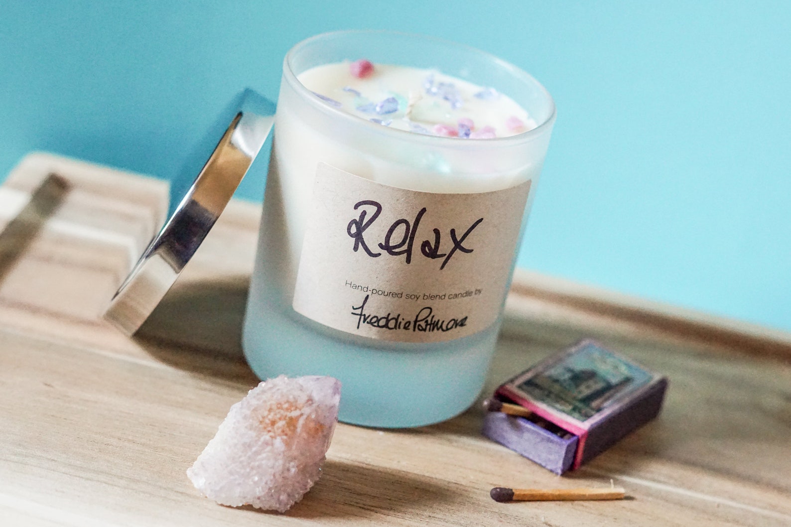 Relaxing Scented Candle With Essential Oils Chammomile Etsy UK