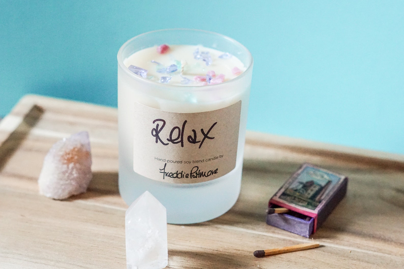 Relaxing Scented Candle With Essential Oils Chammomile Etsy UK