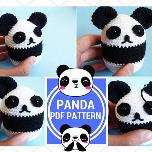 CROCHET PATTERN, Amigurumi Panda, Crochet Panda Pattern, Panda Amigurumi Pattern, Panda Doll, PDF Pattern to Print