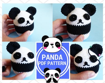 CROCHET PATTERN, Amigurumi Panda, Crochet Panda Pattern, Panda Amigurumi Pattern, Panda Doll, PDF Pattern to Print