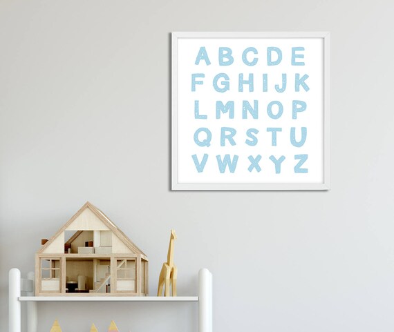 Enorme Alfabetos Abc Vivero De Arte De Pared Calcomania De