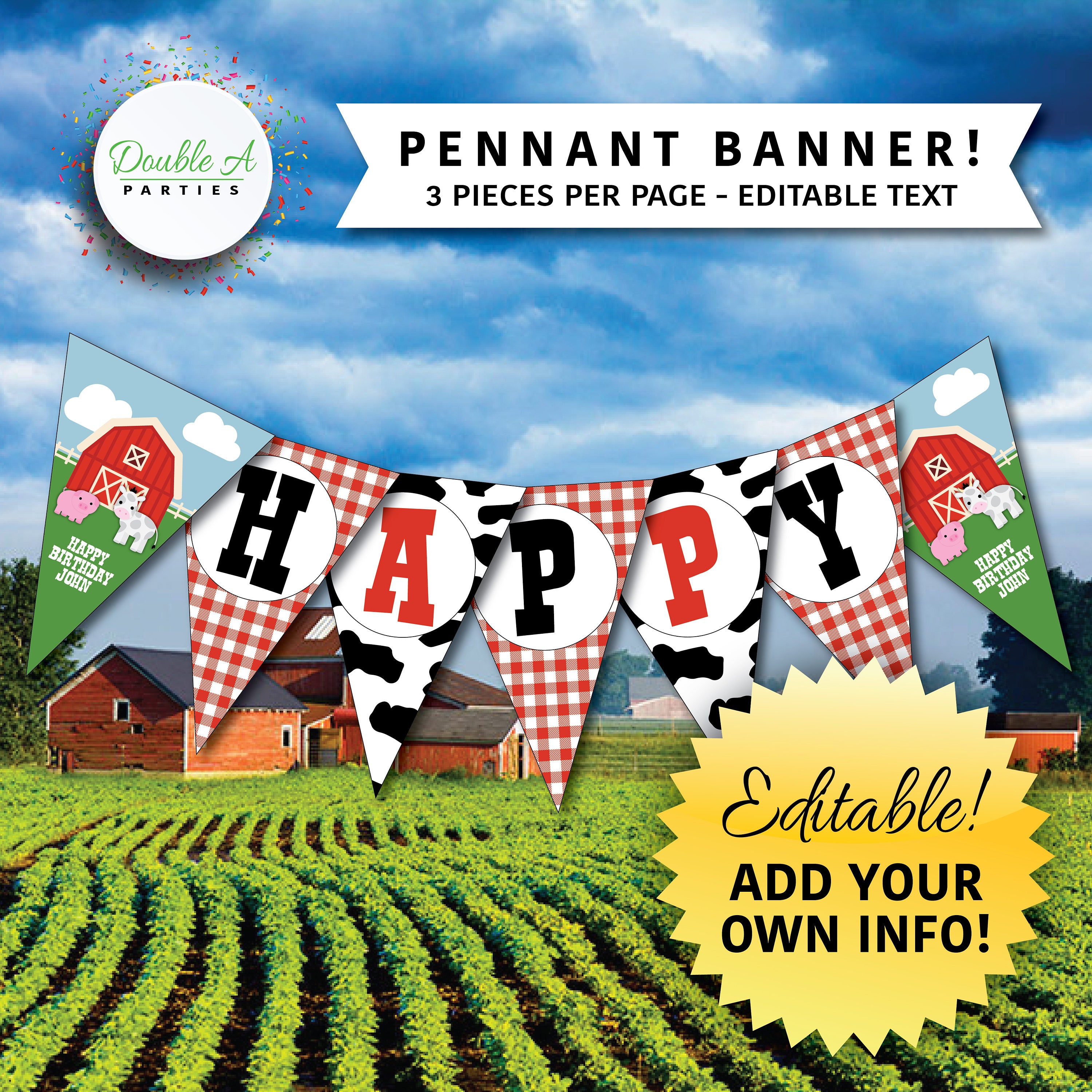 Party Printables Favourites Package Farmer Boy Theme, Old Macdonald ...