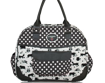 ANBERRY Cheeky Badger and Friends Diaper Bag, Anthracite