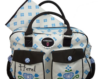 ANBERRY wrap Bag "Herzl on Tour", blauw